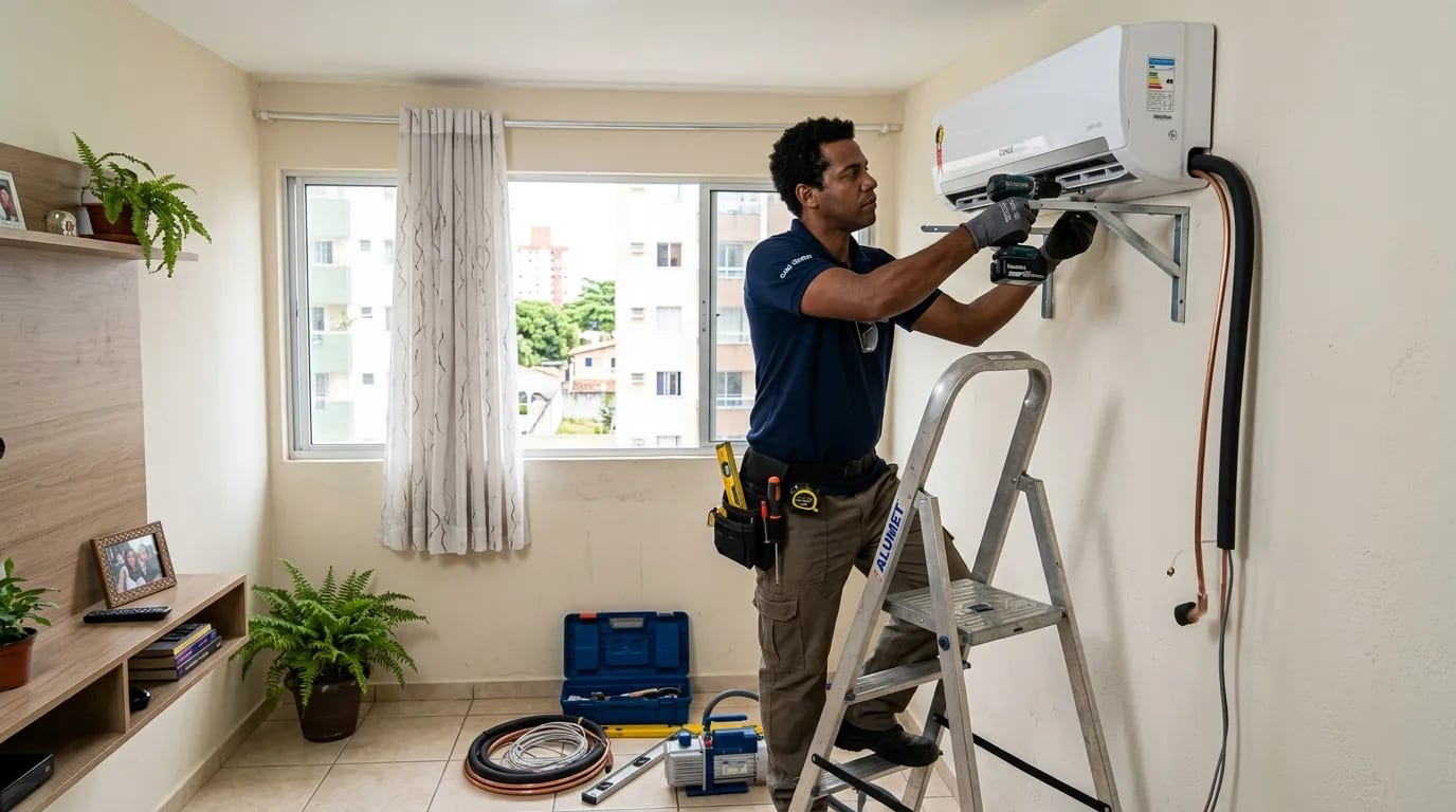 Instalação de ar-condicionado split em Ribeirão Preto‑SP
